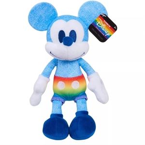 Disney Rainbow Mickey 9" Plush New With Taga